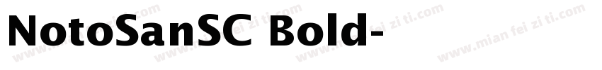 NotoSanSC Bold字体转换